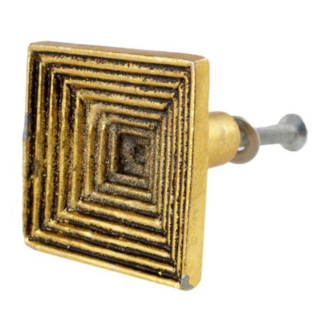 Kund Shape Antique Golden Aluminium Cabinet Knob